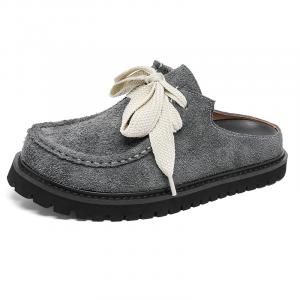 MUYI Мужские закрытые тапочки серые, цвет Gray[Men's]