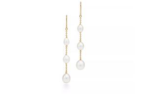 Tiffany & Co. Женские золотые серьги из 18-каратного золота с жемчугом