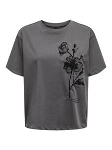 ONLY Футболка 'ONLKRISTA' в сером цвете