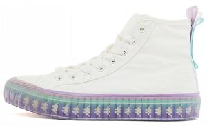 Кроссовки для скейтбординга унисекс с высоким берцем корейские белые/бирюзовые синие Kappa