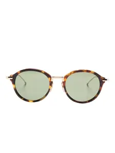 Солнцезащитные очки в круглой оправе Thom Browne, коричневый