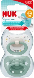 Соска Signature силиконовая зеленая 0-6 месяцев 2 шт. NUK