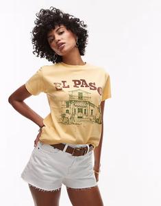 Шорты А-силуэта из денима Topshop цвета косточки