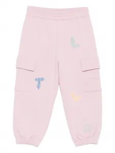 Спортивные брюки с вышивкой Stella Mccartney Kids, розовый