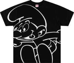 Футболка Supreme x Smurfs Tee 'Black', черный