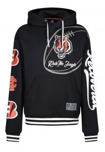 Толстовка с капюшоном Recovered Sweatshirt NFL Bengals Rule The Jungle, черный