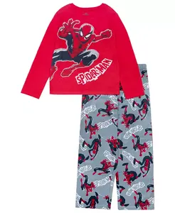 Пижамный комплект Spiderman для мальчиков Little and Big Boys: длинная футболка и штаны с открытыми штанинами Spider-Man