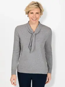 Классический вязаный свитер "Пуловер" Classic, серый