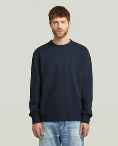 Мужской свитер с графическим текстом G-Star, синий