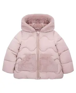 Детская утепленная куртка-пуховик для девочек 6-24 мес Rokka&Rolla, розовый