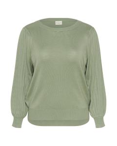 KAFFE CURVE Свитер 'KCloni' в зеленом цвете
