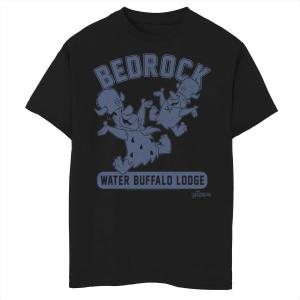 Футболка с графическим рисунком The Flintstones Bedrock Water Buffalo Lodge для мальчиков 8–20 лет Licensed Character