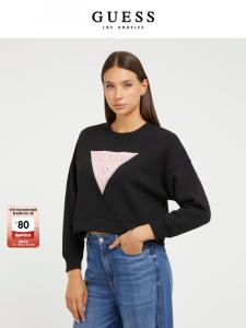 Пуловер Guess с вышитым логотипом, черный