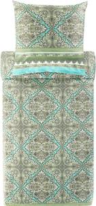 Комплект сатинового постельного белья Bassetti Mako MARECHIARO цвет V1 ФИСТАШКО-ЗЕЛЕНЫЙ размер 155х220+80х80