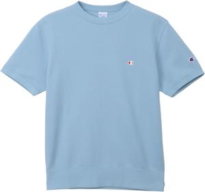 Мужская толстовка Champion C3-Z020 с длинным рукавом, больших размеров, с вышитым логотипом One Point, коротким рукавом и круглым вырезом, небесно-голубой