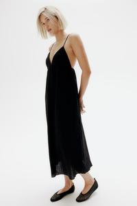 Платье макси с завязками H&M, черный