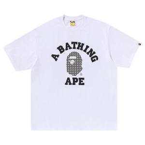Футболка BAPE Sta Houndstooth College Relaxed Fit Tee, White