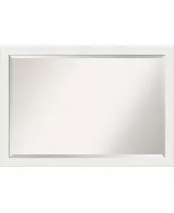 Настенное зеркало для ванной комнаты в рамке, 39,38" x 27,38" Amanti Art, white