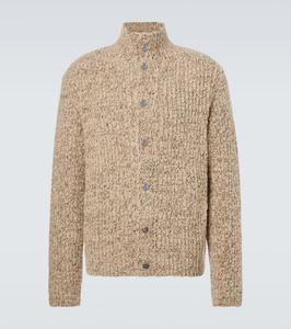 Кашемировый кардиган букле с лабрадоритом God's True Cashmere, Taupe Melange/Labradorite