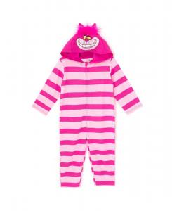 Детский комбинезон на молнии с изображением Чеширского кота из мультфильма Дисней для мальчиков Alice in Wonderland, Pink alice