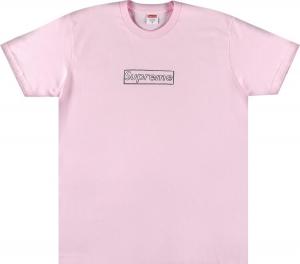 Футболка Supreme x KAWS Chalk Logo Tee 'Light Pink', розовый