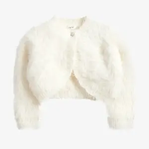 Кардиган Next Sparkle Fluffy Shrug, белый