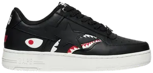 Кроссовки BAPE Wmns Bapesta Shark 'Black', черный