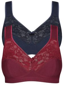 Бюстгальтер без косточек SUSA Baumwoll BH Basic, цвет rubyred twilight