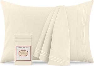 Mellanni Наволочки, комплект из 2 штук, размер 51x76 см, застежка-конверт, роскошные, очень мягкие, охлаждающие, золотисто-бежевый цвет