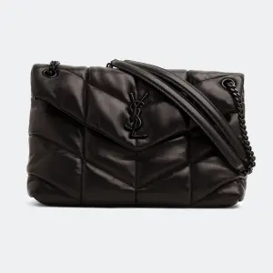 Сумка SAINT LAURENT Loulou Puffer medium chain bag, черный