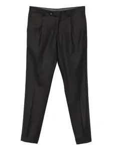 Шерстяные брюки Napoli со складками Barba, коричневый