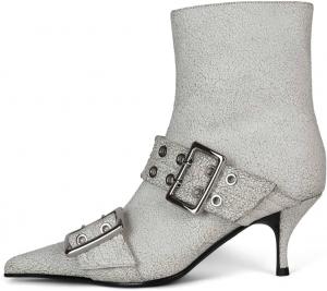 Женские ботильоны Arqa с пряжкой, заостренный носок, небольшой каблук, леопардовый принт, металлическая пуговица, ремешок, платье-ботинки для женщин