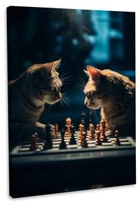 Картина на холсте Hustling Sharks Final Match II, синий