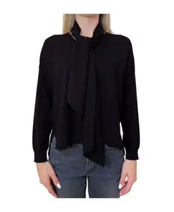 Черный свитер Eroico с люрексом Marella, черный