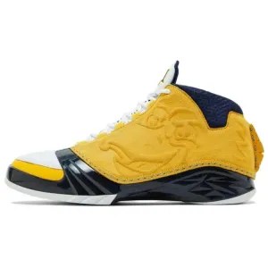 Jordan Air 23 устойчивые к истиранию баскетбольные кроссовки высокие Unisex Yellow