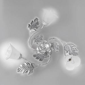 Потолочный светильник ONLI Marilena, сатиновое стекло / железо - количество языков пламени: 3