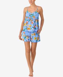 Женский комплект из двух предметов: майка без рукавов с V-образным вырезом и боксерские трусы Sanctuary, Blue multi