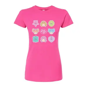 Облегающая футболка с сетчатым узором для подростков Polly Pocket, розовый