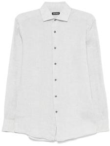 Льняная рубашка Zegna, серый