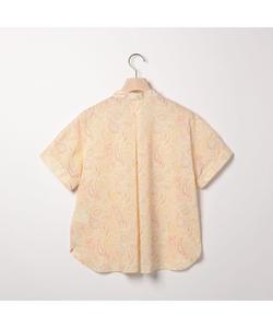 Блузка с воротником-стойкой и принтом "Волна" от Liberty Print