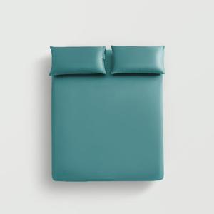 Fuanna Простыня на резинке 180х200 см из 80S длинноволокнистого хлопка, антибактериальная, цвет Green