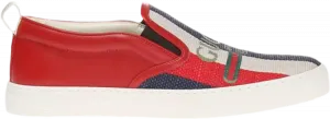 Кроссовки Gucci Cruise Slip-On Stripes, красный