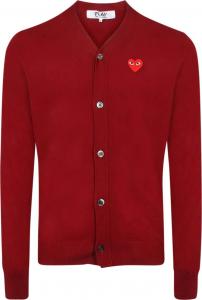 Кардиган Comme des Garçons Cardigan With Red Heart 'Burgundy', красный