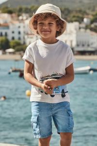 Детские джинсовые шорты карго Mayoral, синий