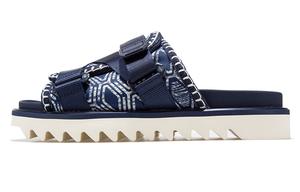 Шлепанцы мужские, синие, с тепло-желтым оттенком Palladium