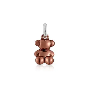 Подвеска Tous Small Two-tone Bold Bear, серебро/сталь/медно-розовый
