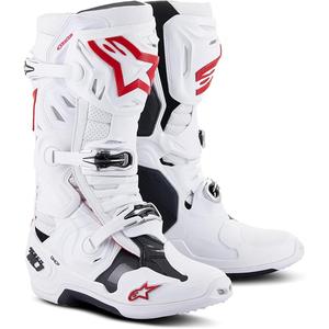 Мотоботы Alpinestars Tech-10 Supervented Boots, белый/ярко-красный