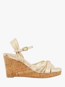 Кожаные сандалии kander на танкетке и каблуке Dune, золотой