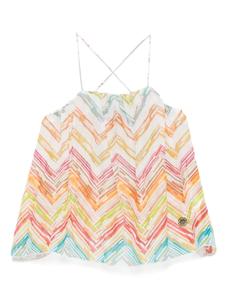 Блузка с зигзагообразным узором Missoni Kids, белый
