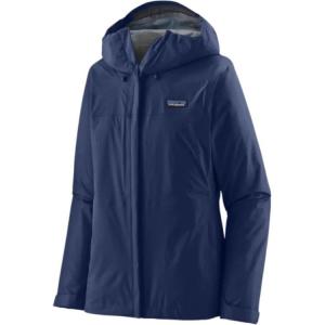 Patagonia Трехслойная дождевая куртка с логотипом, Dark Blue/Sound Blue